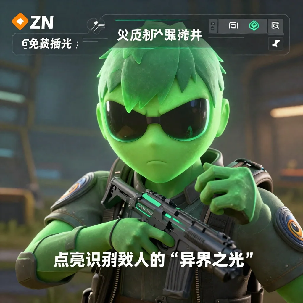 ZN辅助绿体上色评测:识别敌人的异界之光 - 和平精英游戏截图